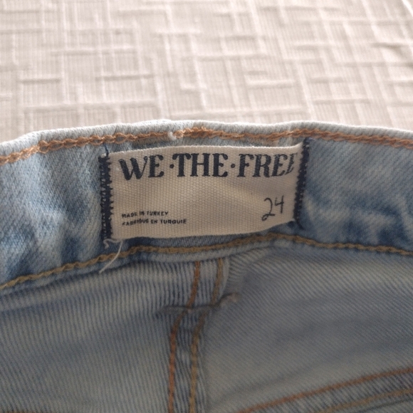 Free People Womens Aiden Slim Boot Jean Sz 24 Totally Buggin Blue Bootcut Retro - Picture 6 of 10